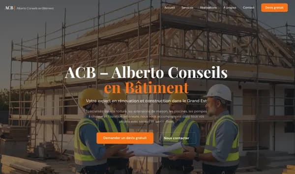 Site vitrine BTP avec génération de devis - ACB Rénovation